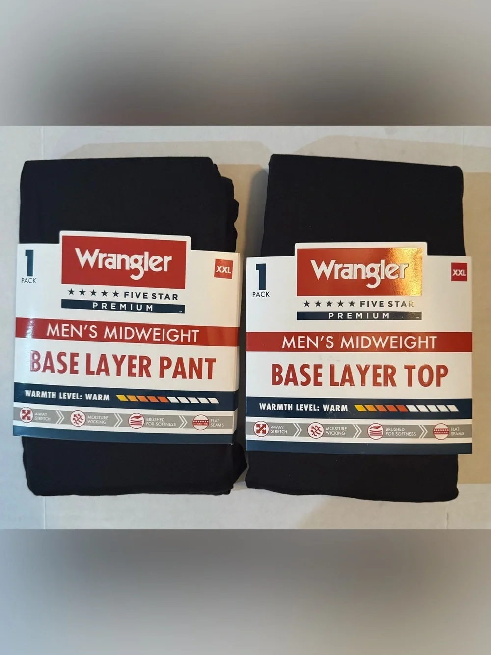 Wrangler Men's Brushed Performance Base Layer Pant & Base Layer Top , 1 Pack ea